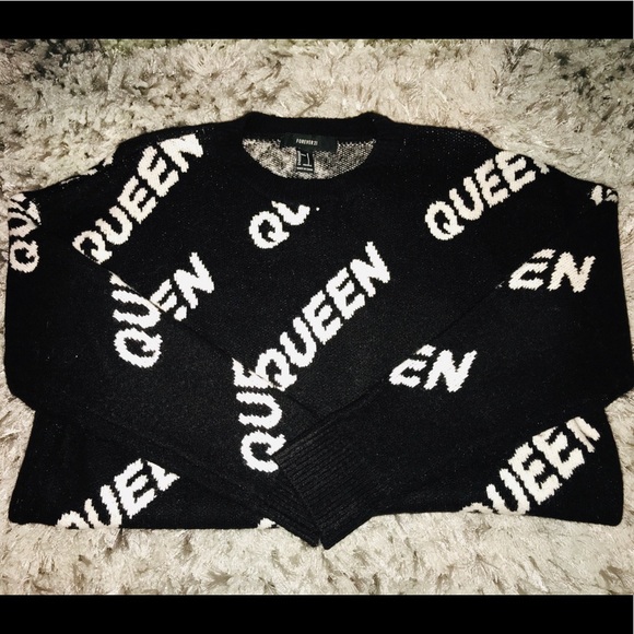 Forever 21 Sweaters - Black “Queen” Sweater